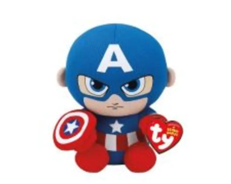 Plus 15 cm Beanie Babies Marvel Captain America, Ty