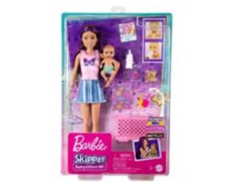 Papusa mamica satena cu bebelus, Barbie
