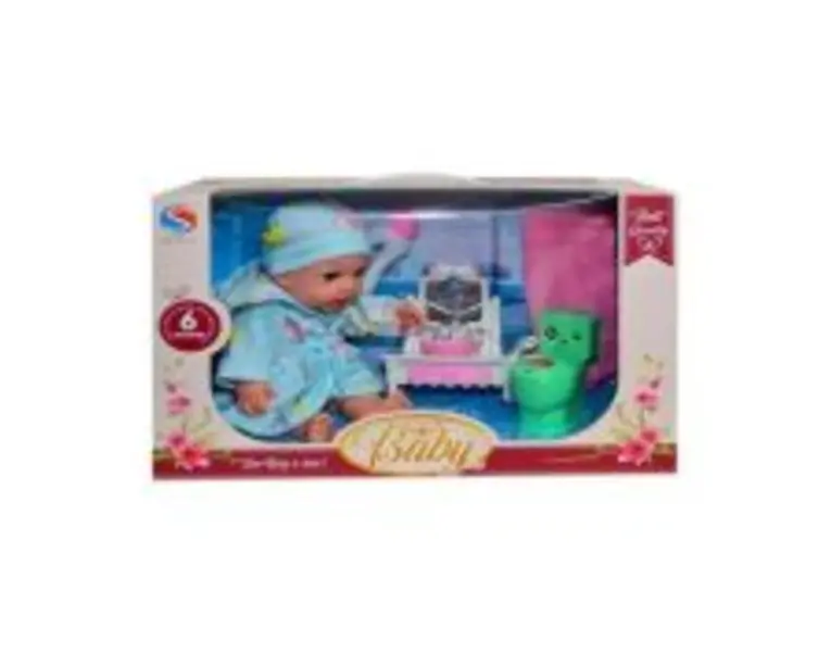 Bebelus cu Sunete + Mobilier toaleta, in cutie