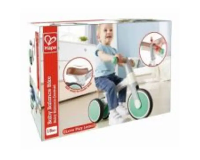 Bicicleta de echilibru, verde, cu 3 roti, Hape