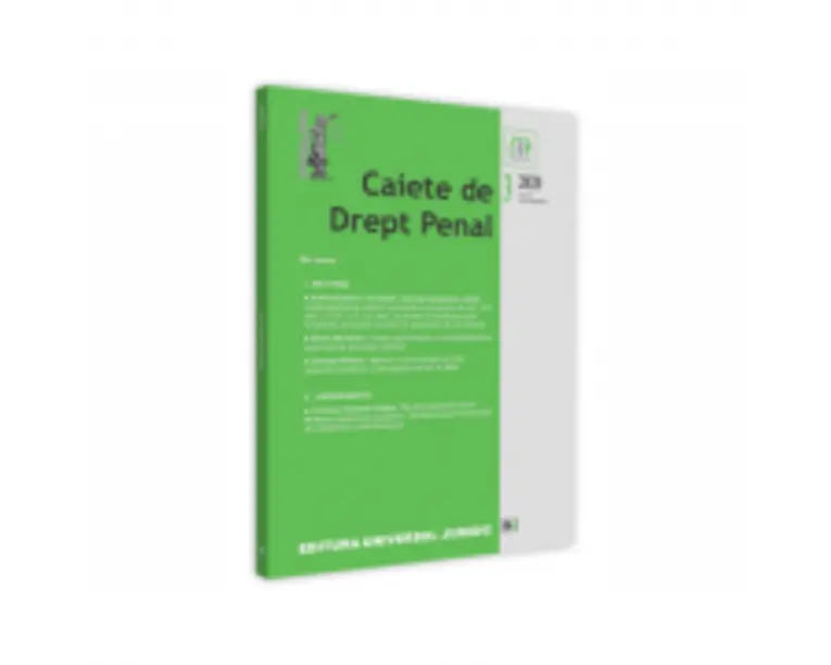 Caiete de drept penal nr. 3-2020 - Florin Streteanu