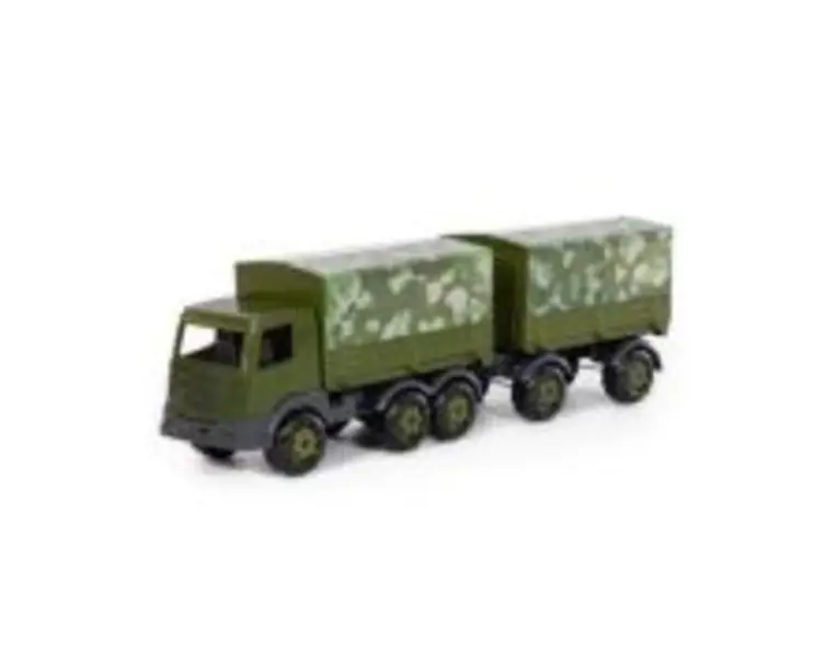 Camion Militar cu Prelata si Remorca SuperTruck, 71x16x22 cm