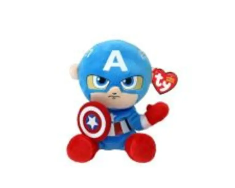 Plus 15 cm Beanie Babies soft Marvel Captain America, Ty