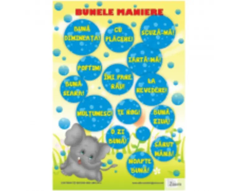 Bunele Maniere Plansa educationala