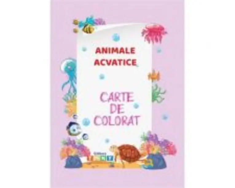 Carte de colorat. Animale acvatice