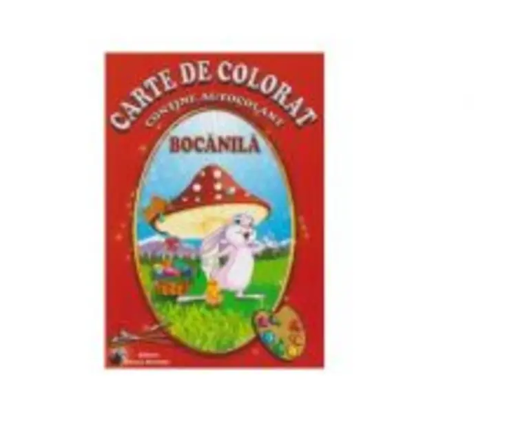 Carte de colorat. Bocanila. Contine autocolant