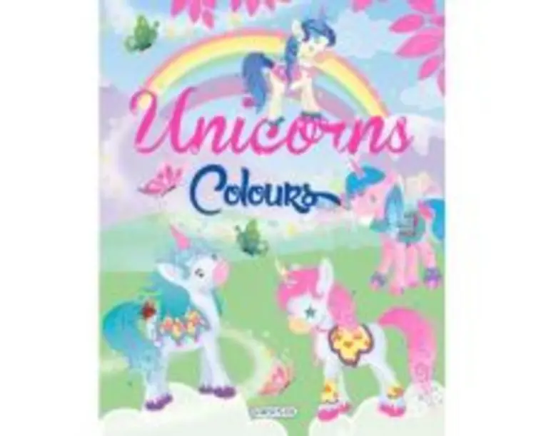 Carte de colorat. Unicorns Colours - verde