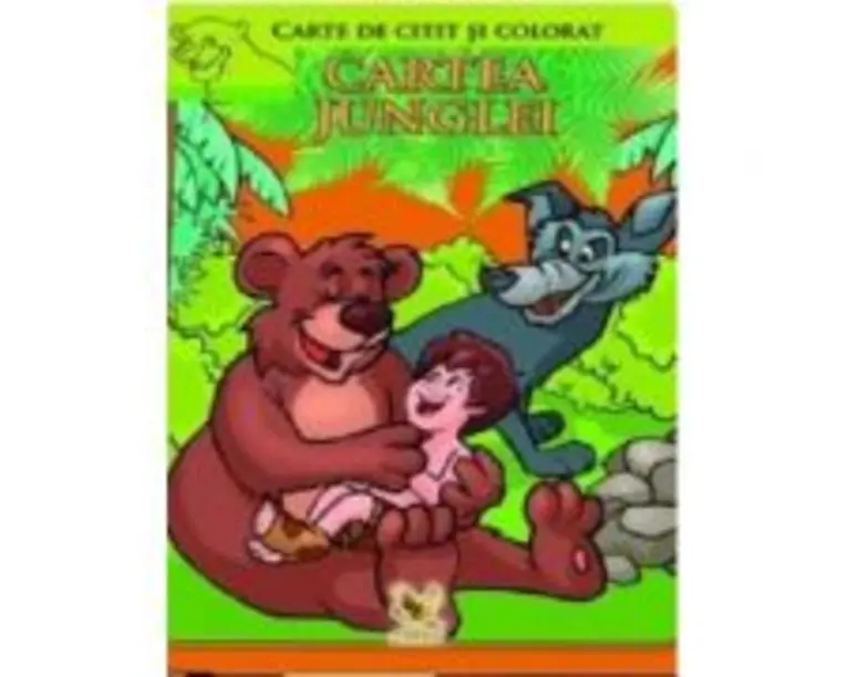 Cartea junglei. Carte de colorat si citit