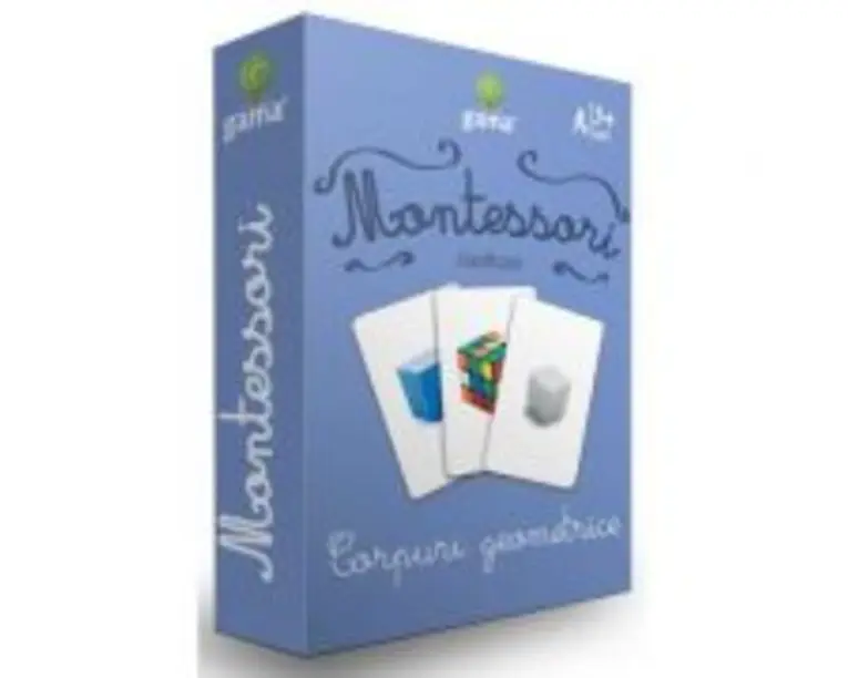Corpuri geometrice. Carti de joc Montessori clasificare