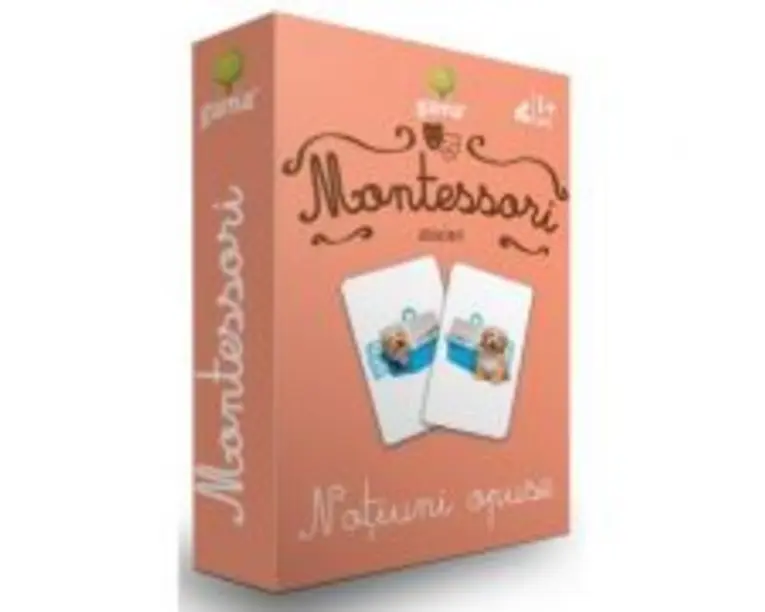 Carti de joc Montessori. Notiuni opuse