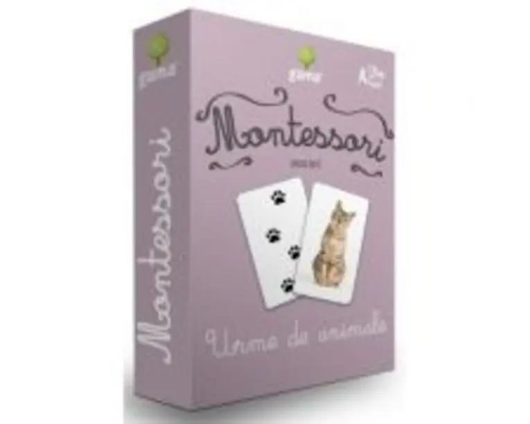 Carti de joc Montessori. Urme de animale