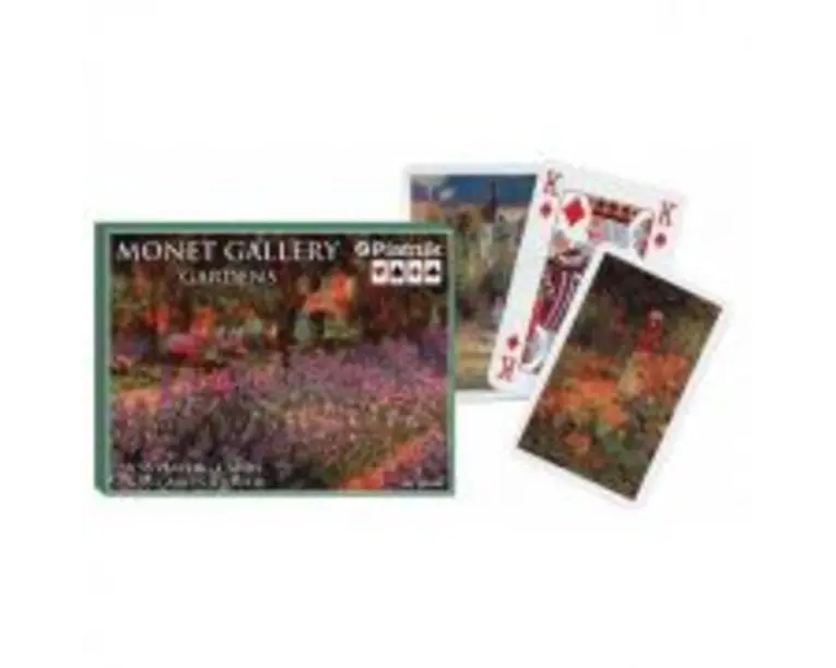 Set 2 pachete Carti de joc Monet Gardens, in cutie de lux