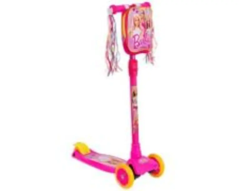 Trotineta cu 3 roti Barbie cu ghiozdan, As Games