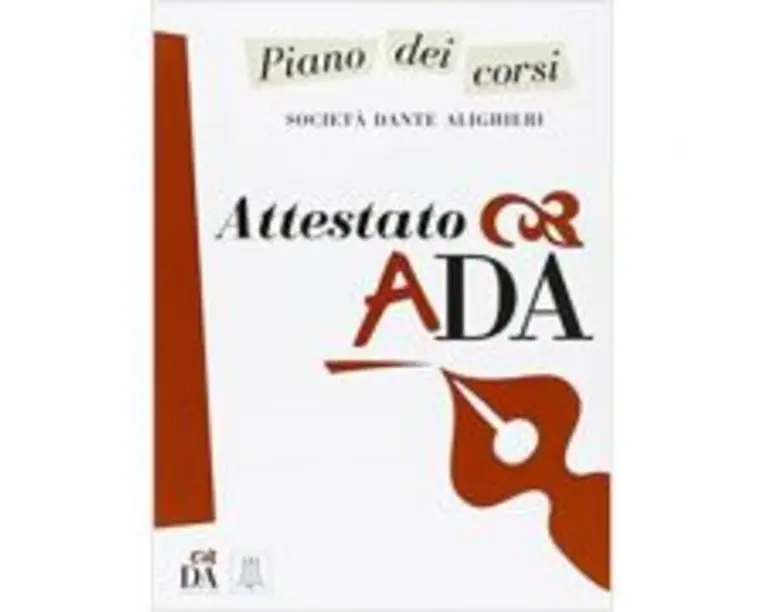 Attestato ADA (libro)/Certificat ADA (carte) - Società Dante Alighieri