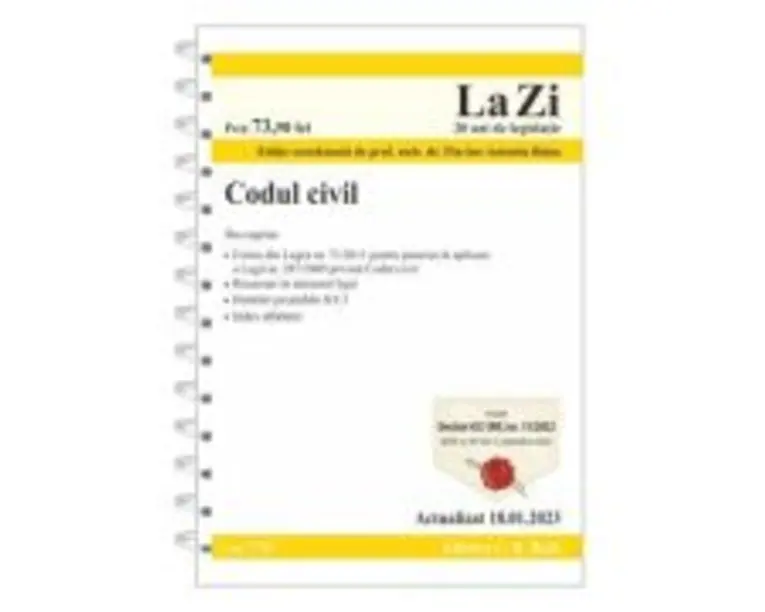 Codul civil. Actualizat la 18. 01. 2023 - Flavius-Antoniu Baias