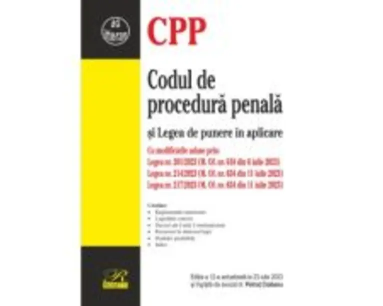 Codul de procedura penala si Legea de punere in aplicare - Petrut Ciobanu