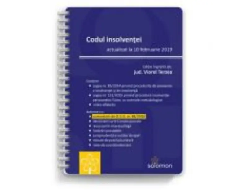 Codul insolventei actualizat la 10 februarie 2019 - VIOREL TERZEA
