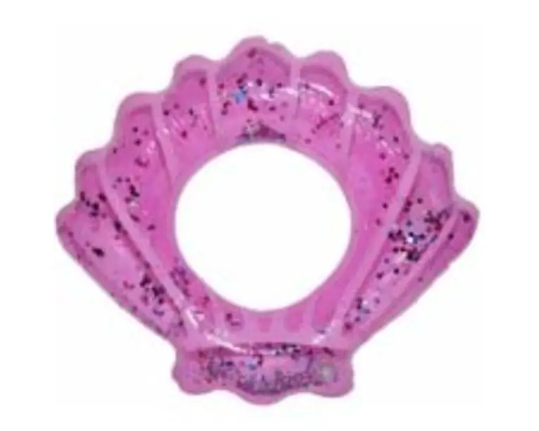 Colac Baie Gonflabil, 70 cm, Scoica cu Sclipici, roz