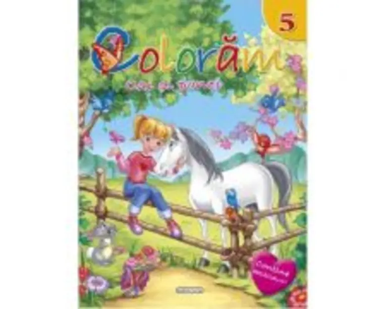 Coloram 5. Cai si ponei - Contine abtibilduri