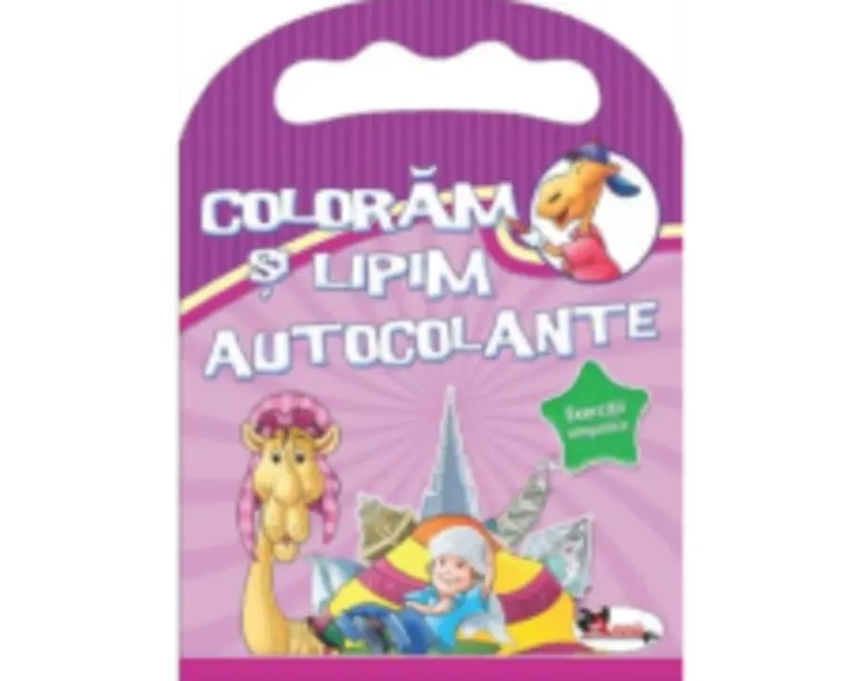 Coloram si lipim autocolante. Exercitii simpatice (mov)