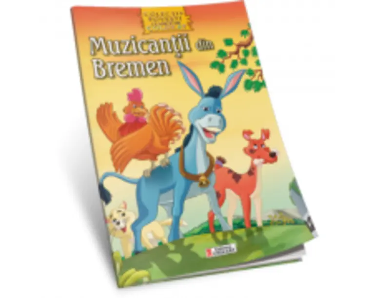 Muzicantii din Bremen. Carte de colorat A4 cu ilustratii