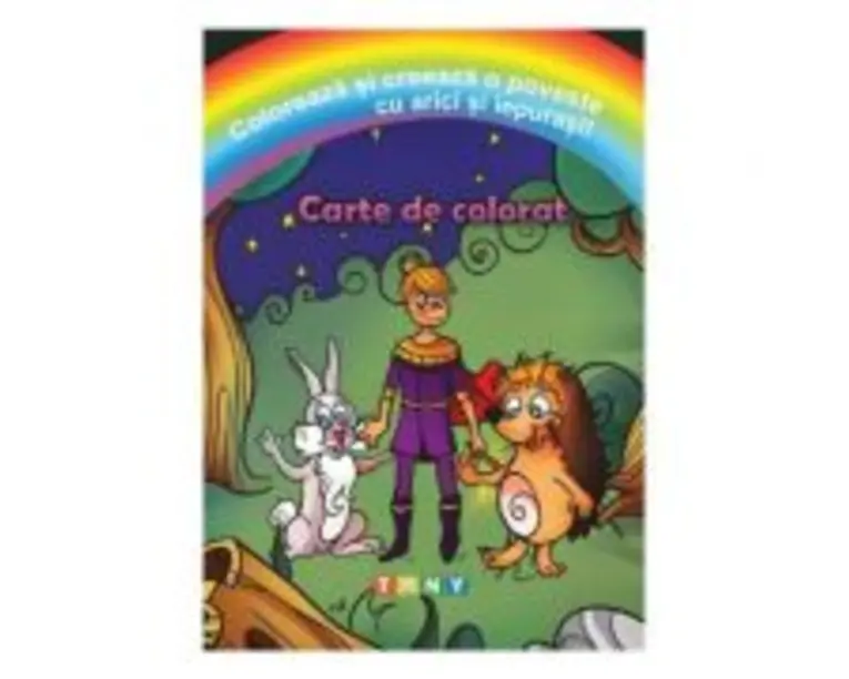 Coloreaza si creeaza o poveste cu arici si iepurasi!