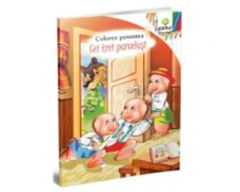 Colorez povestea. Cei trei purcelusi