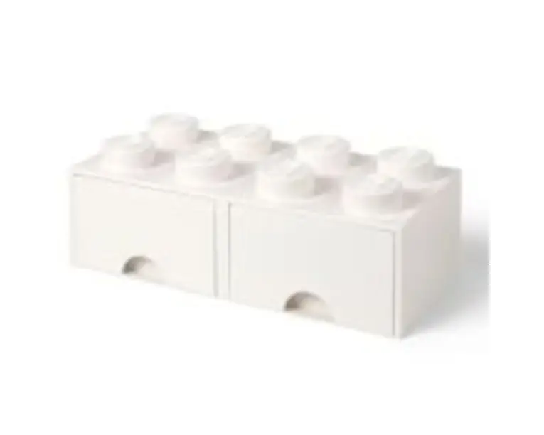 Cutie depozitare LEGO 2x4 cu sertare alb 40061735