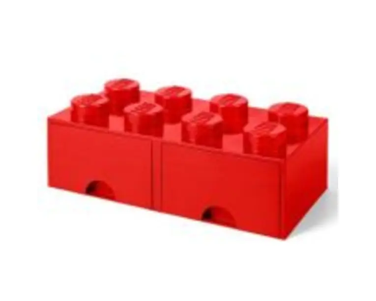Cutie depozitare LEGO 2x4 cu sertare rosu 40061730