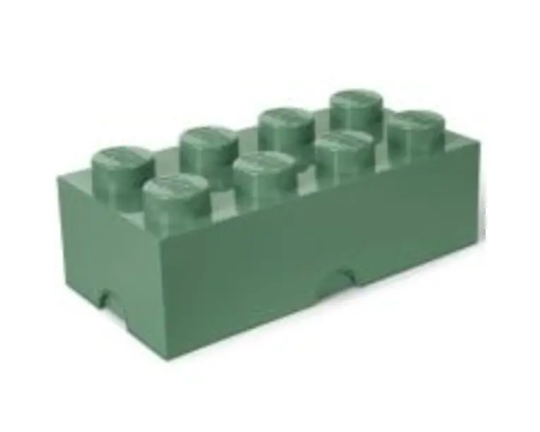 Cutie depozitare LEGO 2x4 verde masliniu 40041747