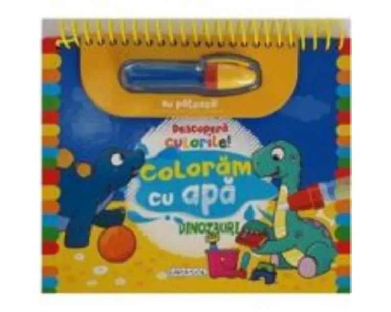 Descopera culorile! Coloram cu apa. Dinozauri