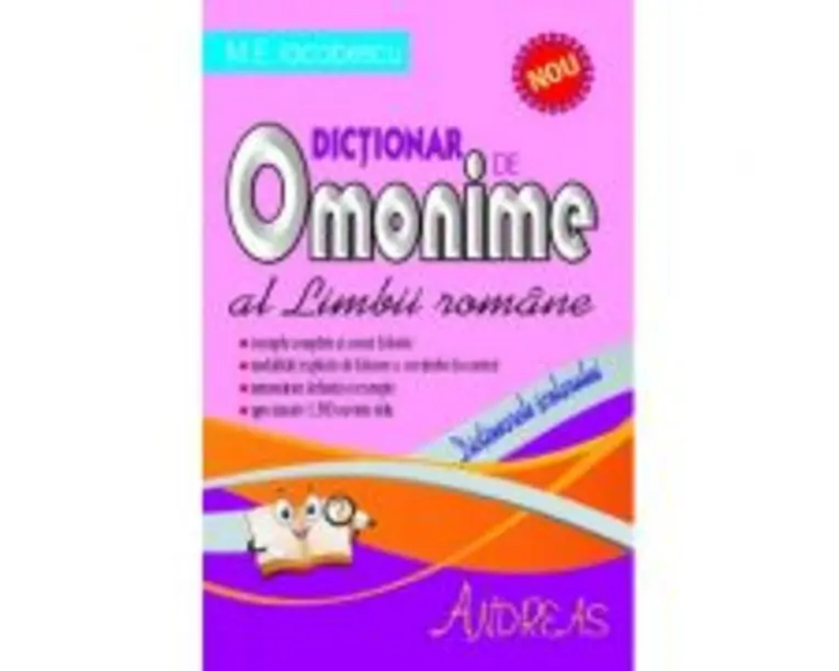 Dictionar de omonime al limbii romane - M. E. Iacobescu