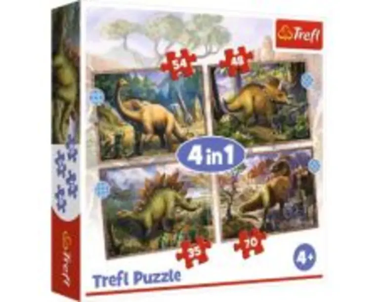 Puzzle 4in1 dinozaurii interesanti