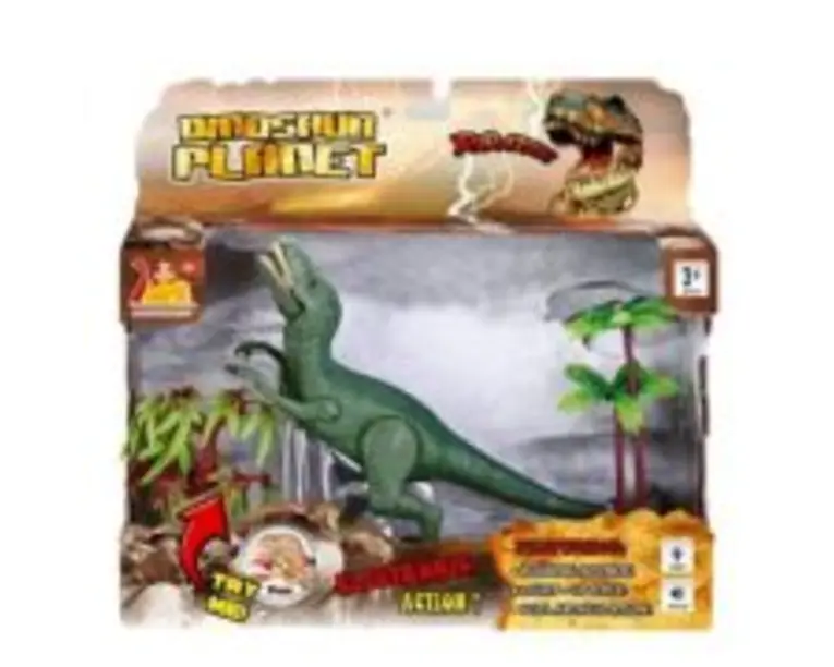 Dinozaur cu lumini si sunete Velociraptor, 22 cm