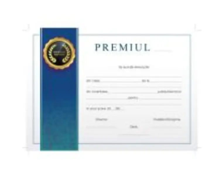 Diploma de acordare a premiului (DZC01)