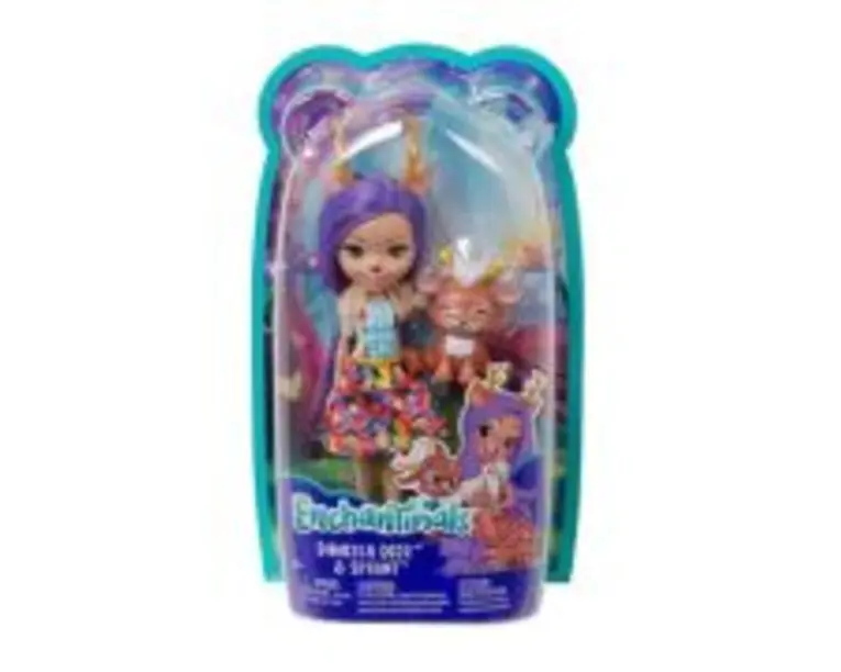 Set papusa cu animalut, Danessa Deer &amp; Sprint, Enchantimals