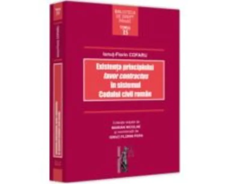 Existenta principiului favor contractus in sistemul Codului civil roman - Ionut Cofaru