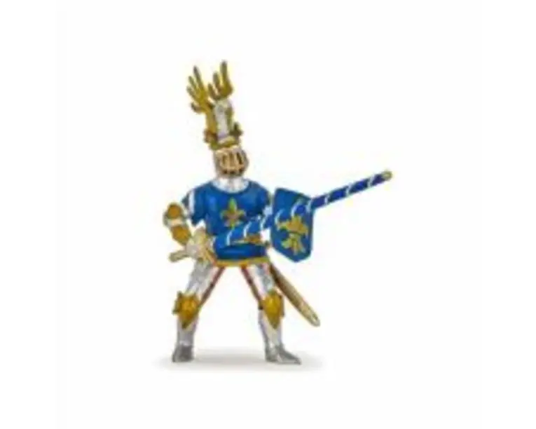 Figurina Cavaler Crin albastru, Papo