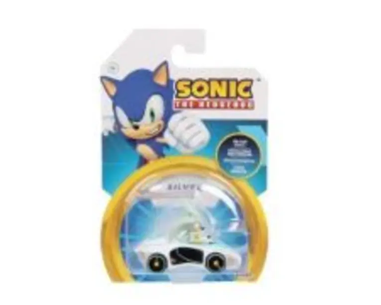 Figurina cu masinuta din metal, 6cm, Nintendo Sonic S5, Silver