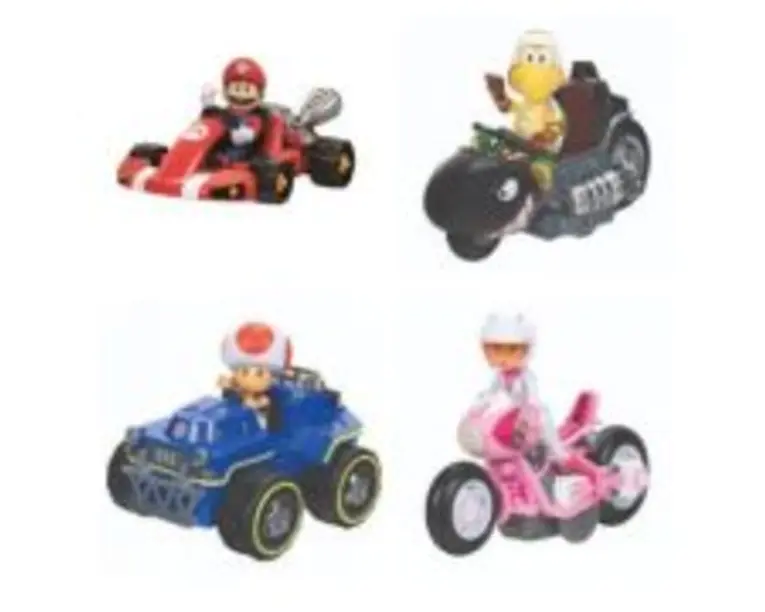 Figurina cu kart, 6 cm, Super Mario Bros Movie, diverse modele