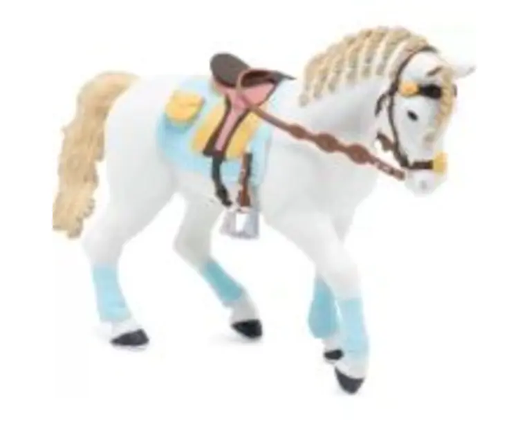 Figurina Papo cal de echitatie bleu