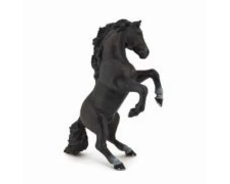 Figurina Papo cal negru cabrat