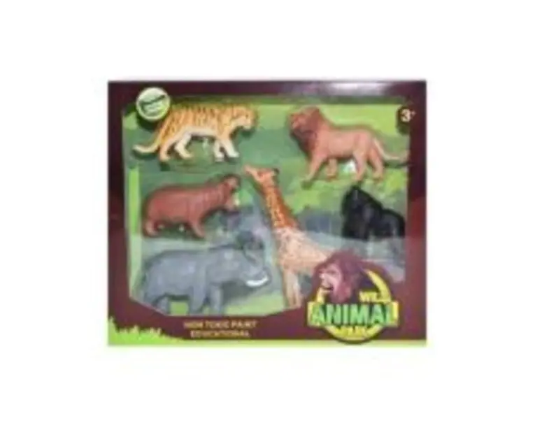Figurine animale din jungla, 6 buc. / cutie