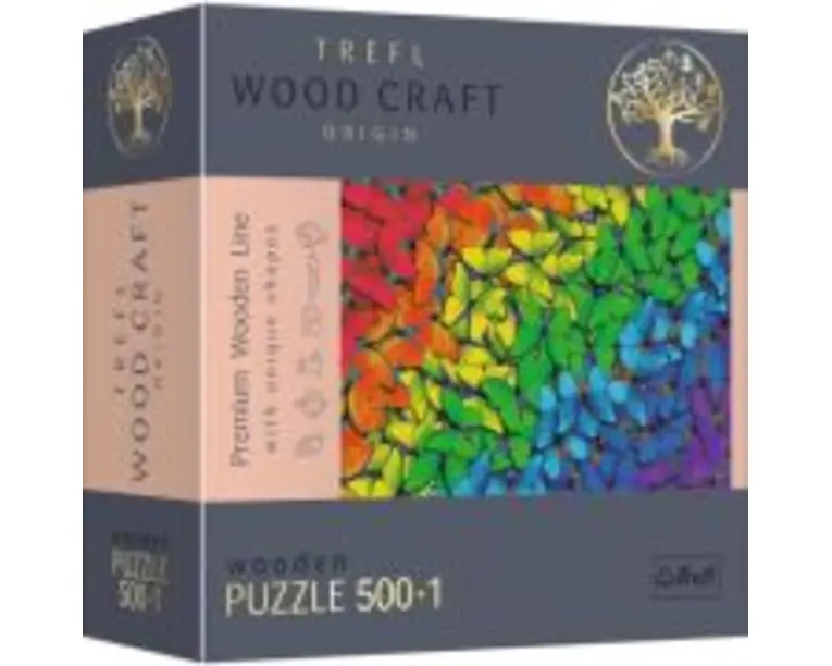 Puzzle din lemn fluturasii colorati 500+1 piese