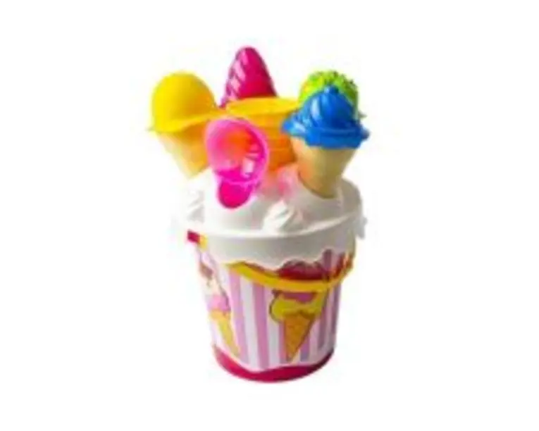 Galetusa Nisip + Accesorii Inghetata, 17 cm, roz