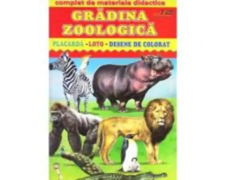 Gradina zoologica - Placarda, Loto, Desene de colorat