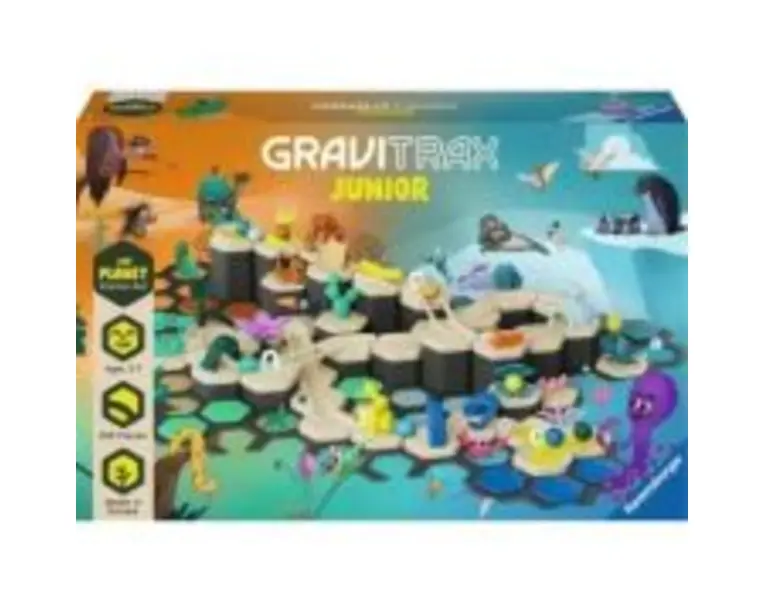 Joc de constructie pentru copii de la 3 ani, Set de baza, Planeta, Gravitrax Junior My Planet