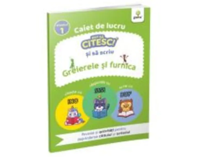 Greierele si furnica. Pot sa citesc si sa scriu. Nivelul 1