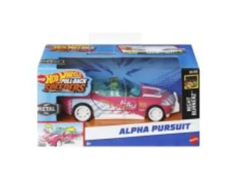 Masinuta metalica cu sistem pull back Alpha Pursuit scara 1: 43, Hot Wheels