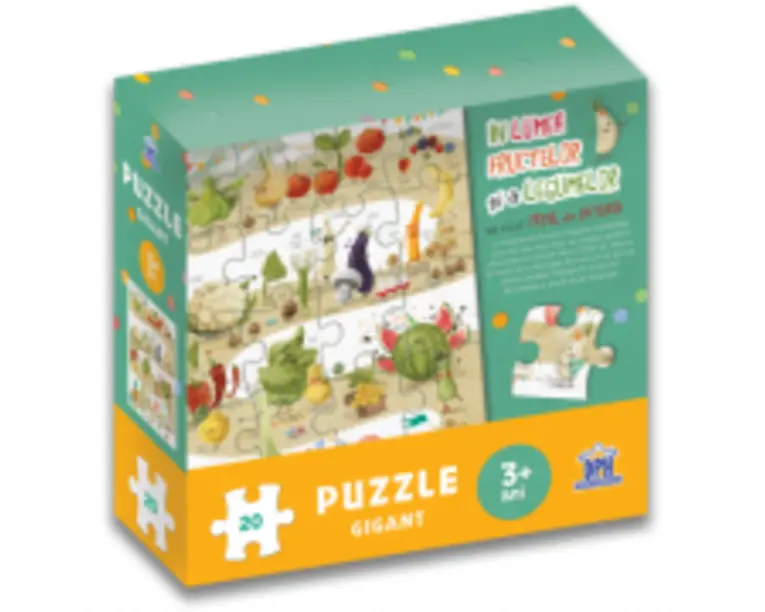 In lumea fructelor si a legumelor cu micul catel de usturoi. Puzzle gigant - Lavinia Trifan